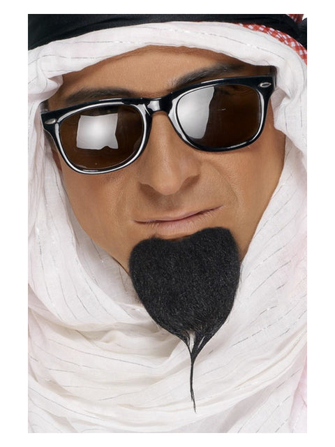 Fake Sheikh Beard, Black Dress Loud