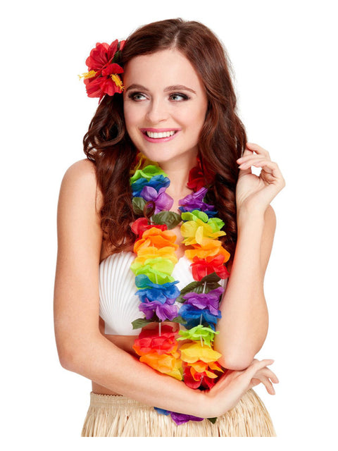 Bright Large Lei, Rainbow Dress Loud