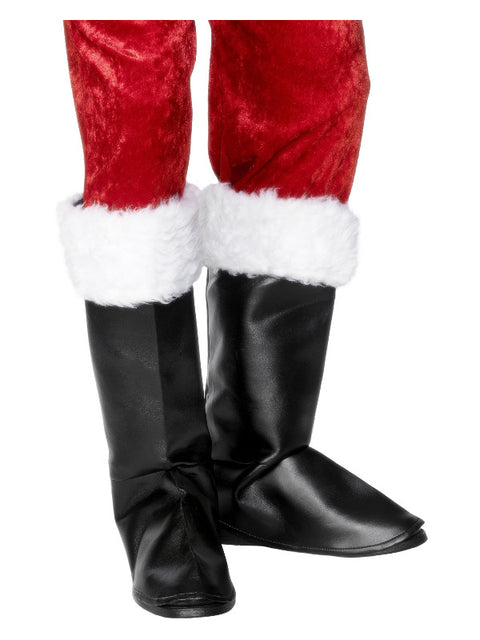 Santa Boot Covers, Black Dress Loud