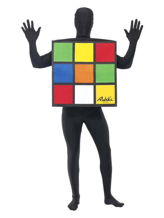 Rubik's Cube Unisex Costume, Multi-Coloured