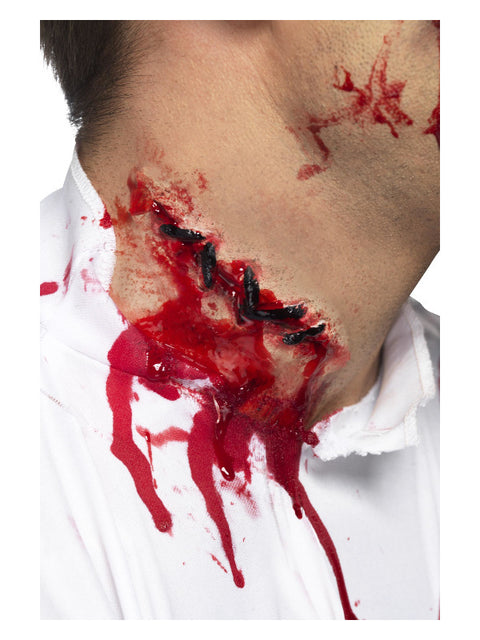 Smiffys Make-Up FX, Stitches Latex Scar, Red Dress Loud