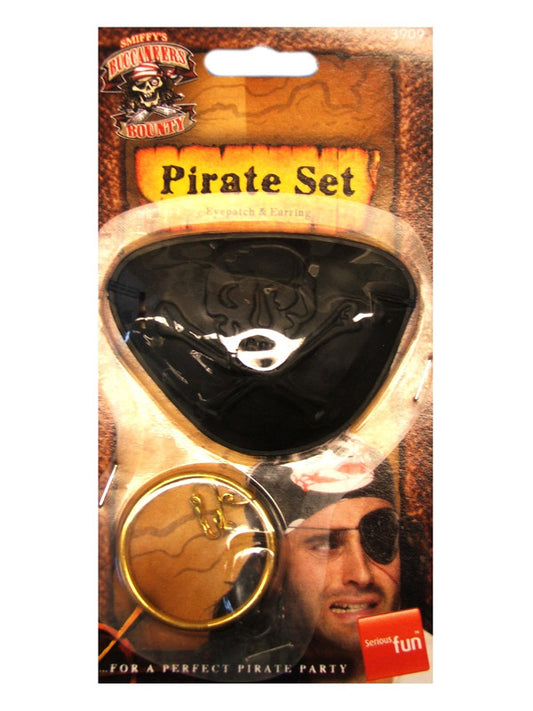 Pirate Eyepatch and Earring, Black