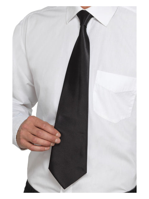 Deluxe Black Gangster Tie, Black Dress Loud