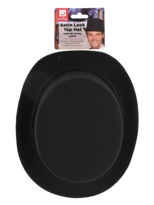 Top Hat, Satin Look, Black
