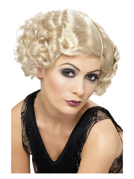 20s Flirty Flapper Wig, Blonde