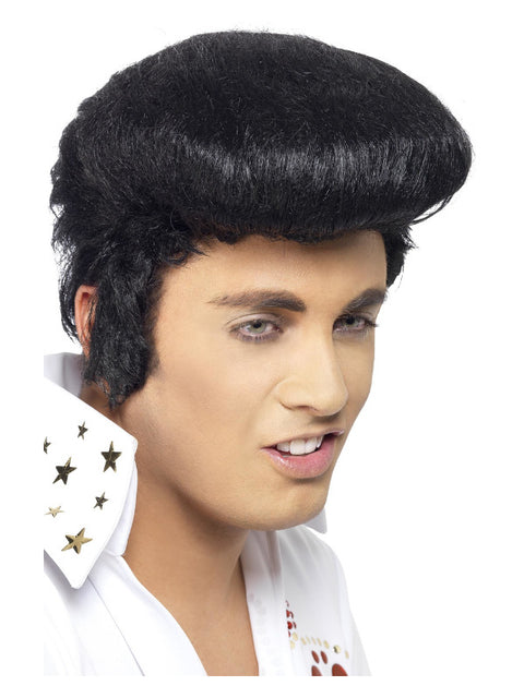 Elvis Deluxe Wig, Black Dress Loud