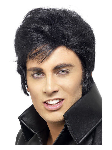 Elvis Wig, Black Dress Loud