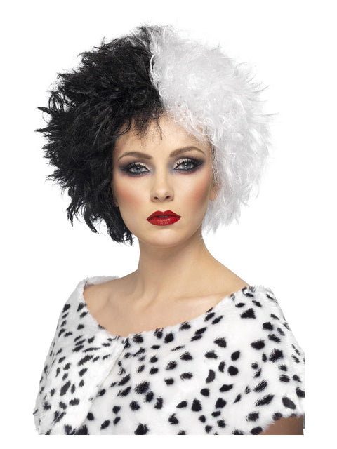 Evil Madame Wig, Black & White Dress Loud