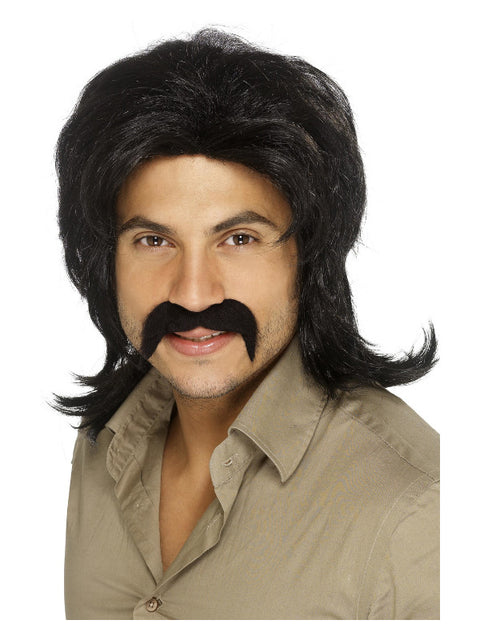 70s Retro Wig, Black Dress Loud