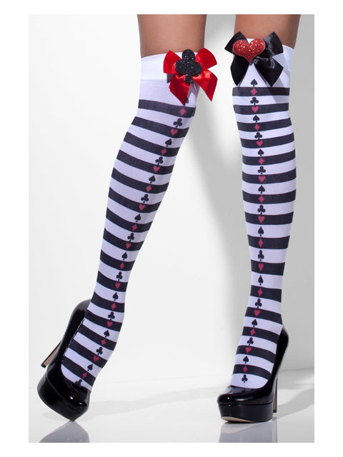 Opaque Hold-Ups, Black & White Dress Loud