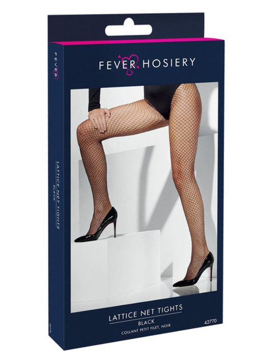 Lattice Net Tights, Black