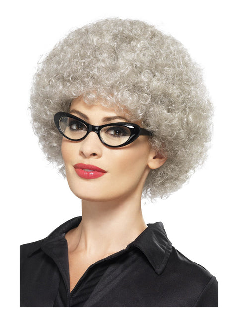 Granny Perm Wig, Grey Dress Loud