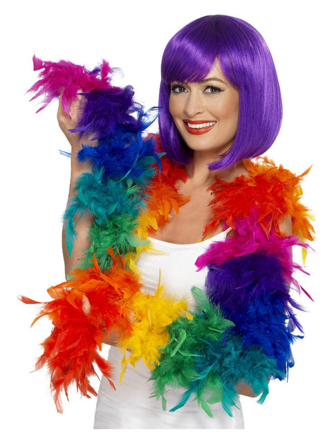 Feather Boa, 80g, Rainbow Dress Loud