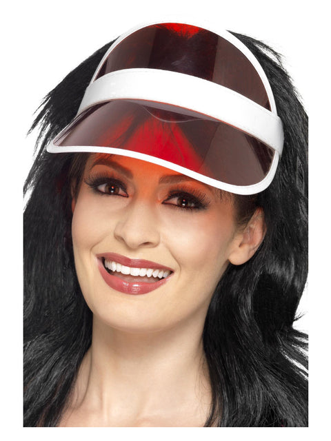 80s Sun Visor, Red Dress Loud