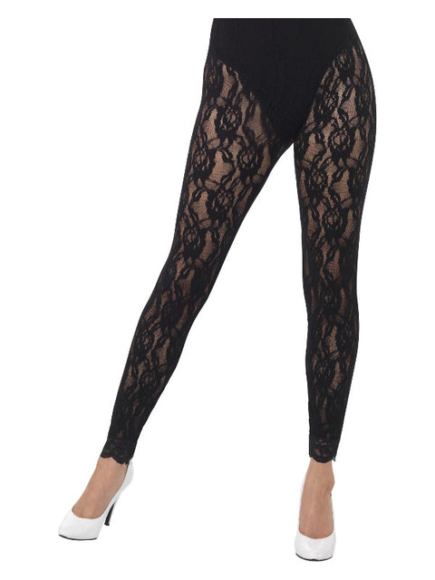 80s Lace Leggings, Black Dress Loud
