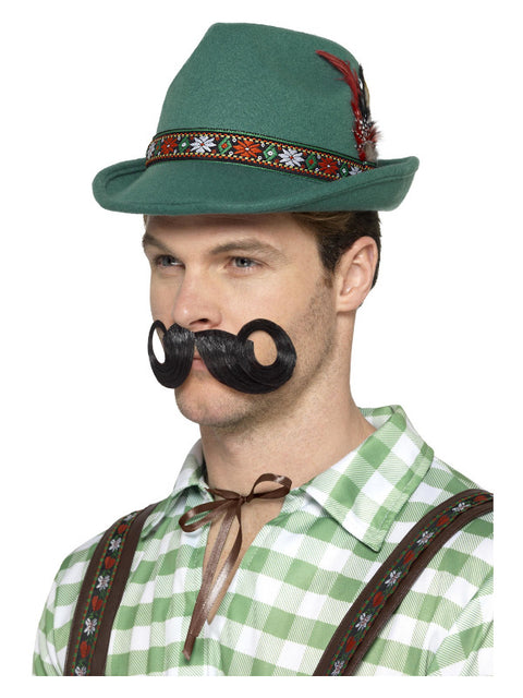 Deluxe Alpine Trenker Hat, Green Dress Loud