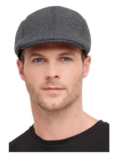 20s Gangster Flat Cap, Grey Dress Loud