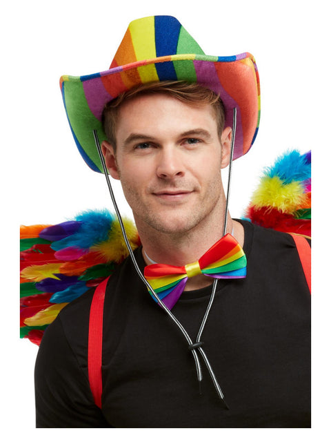 Rainbow Stetson Hat, Multi-Coloured Dress Loud