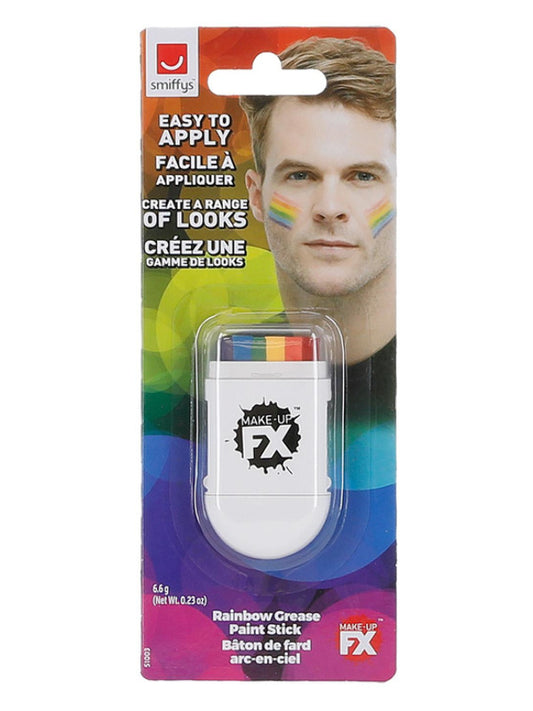 Smiffys Make-Up FX, Rainbow Greasepaint Stick