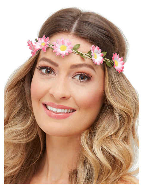 Hawaiian/Hippie Daisy Chain Headband, Assorted Dress Loud