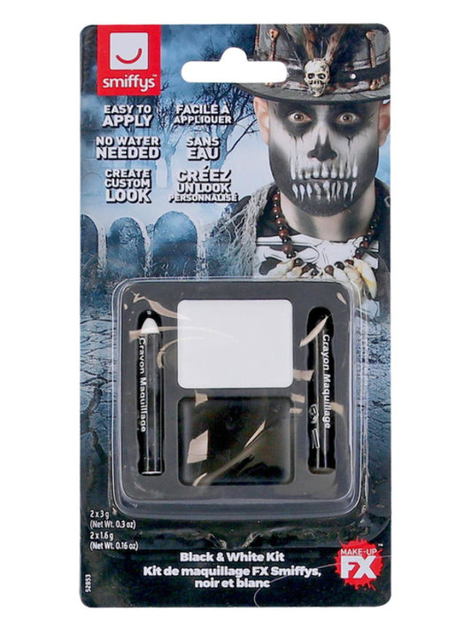 Smiffys Make-Up FX, Black & White Kit
