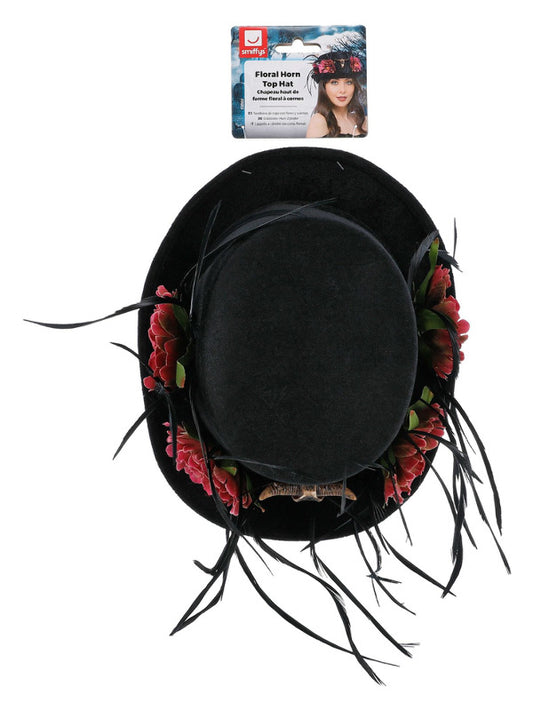 Floral Horn Top Hat