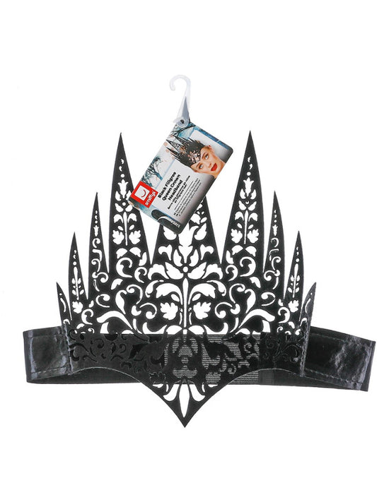 Black Filigree Queen Crown Headband