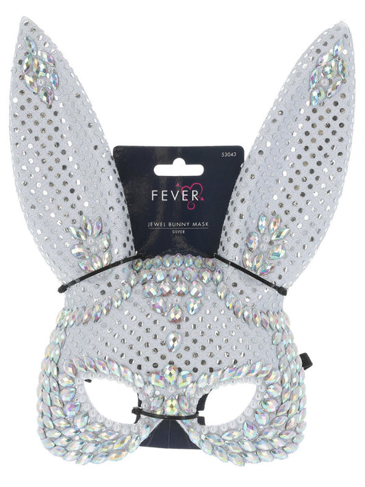Fever Silver Jewel Bunny Mask