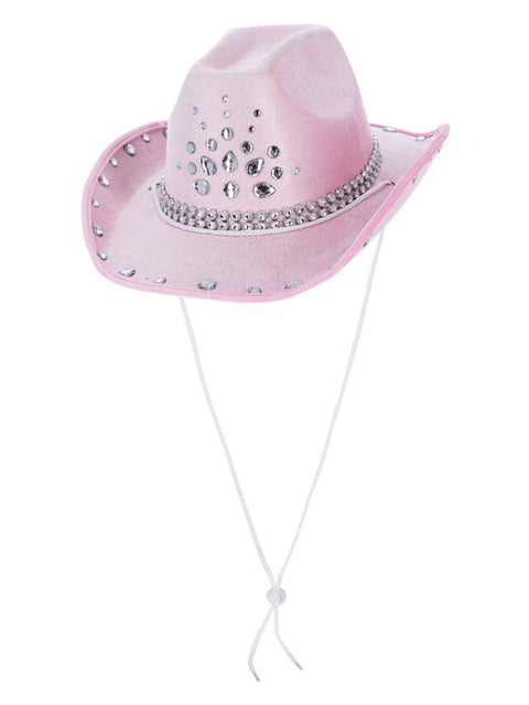 Baby Pink Rhinestone Cowboy Hat Dress Loud