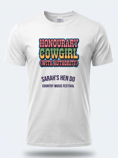 Personalised Country Weekender Tee – Honourary Cow Girl
