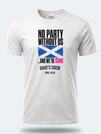 Personalised Summer of Soccer Tee | Scotland No Party without us | Top