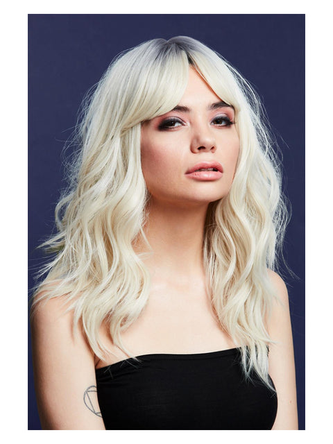 Fever Ashley Wig, Two Toned Blend, Ice Blonde Dress Loud