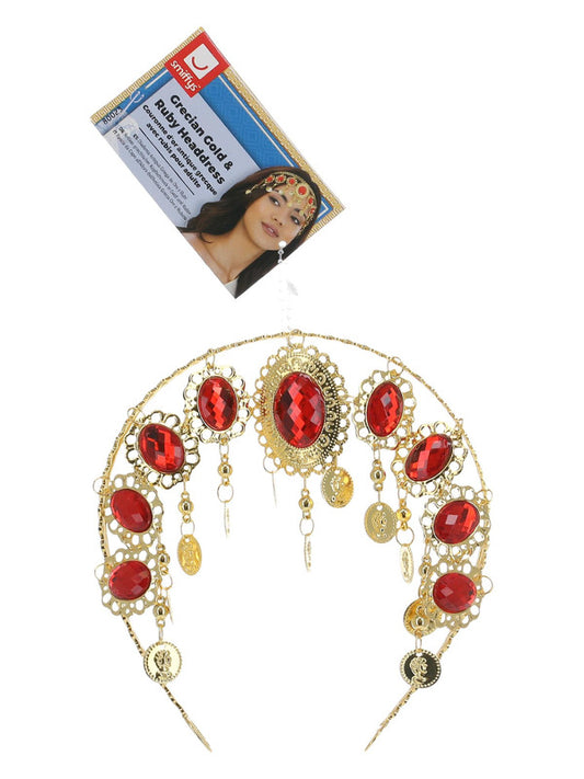 Grecian Gold & Ruby Headdress