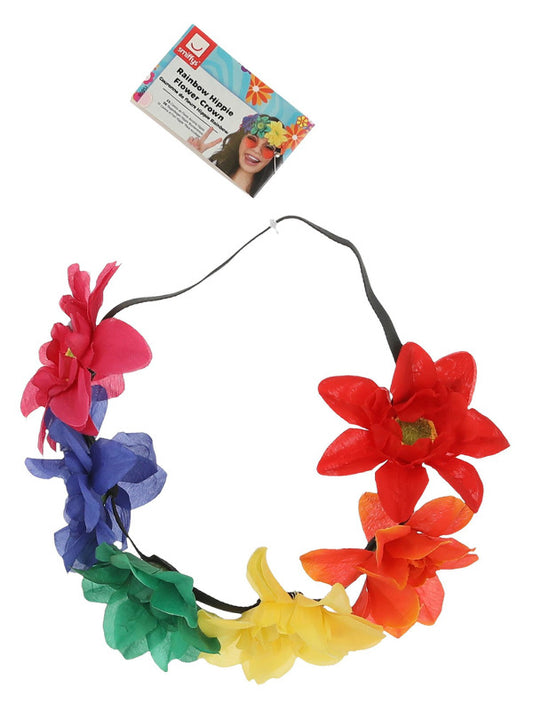 Rainbow Hippie Flower Crown