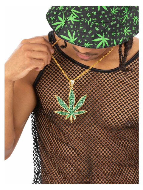 90s Hemp Bling Medallion, Green Glitter Resin Dress Loud