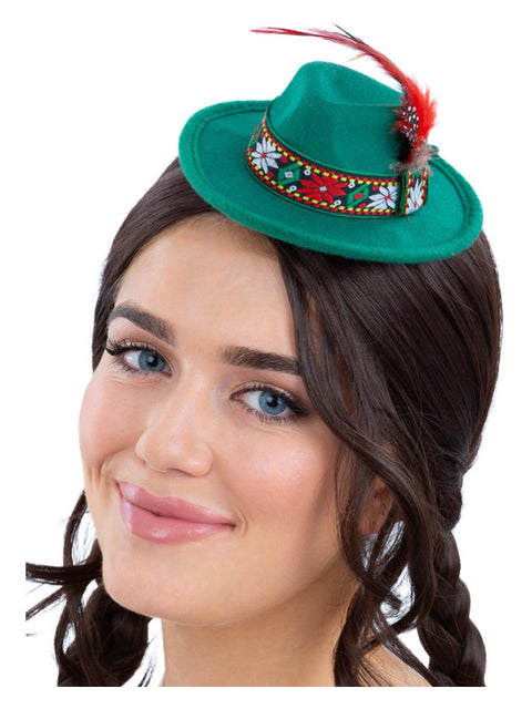 Mini Bavarian Trenker Hat, Green Dress Loud