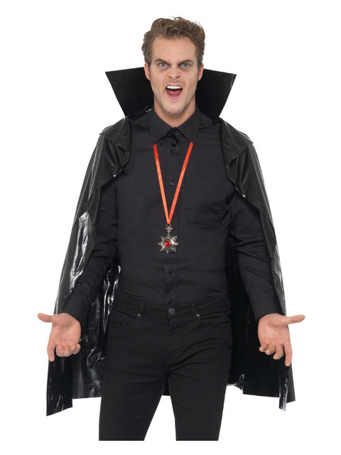 PVC Vampire Cape, Black Dress Loud