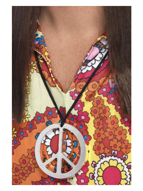 Peace Sign Medallion, Silver Dress Loud