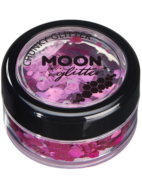 Moon Glitter Holographic Chunky Glitter, Pink Dress Loud