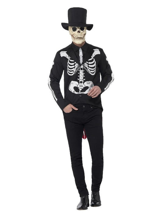 Day of the Dead Señor Skeleton Costume, Black - Adult Weekender