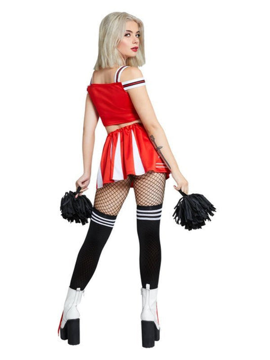 Fever Devil Cheerleader Costume, Red & White - Adult Weekender