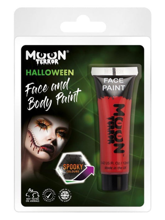 Moon Terror Halloween Face & Body Paint, Red - Adult Weekender
