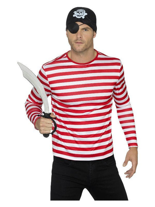 Stripy T-Shirt, Red - Adult Weekender