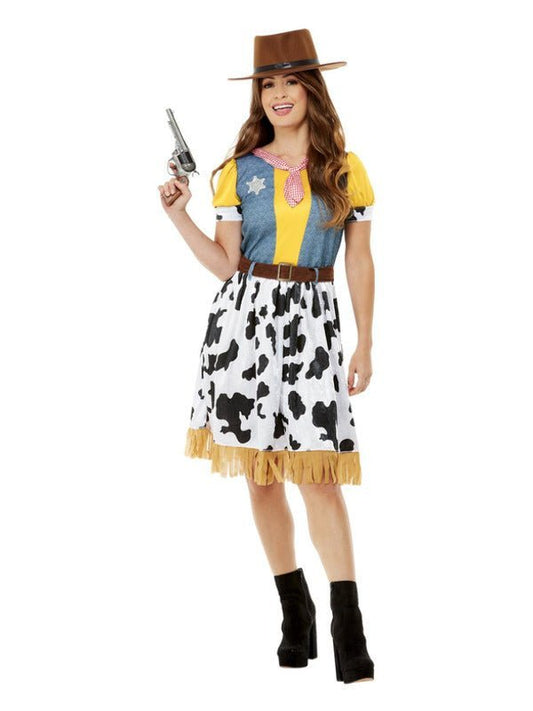 Western Cowgirl Costume, Yellow - Adult Weekender