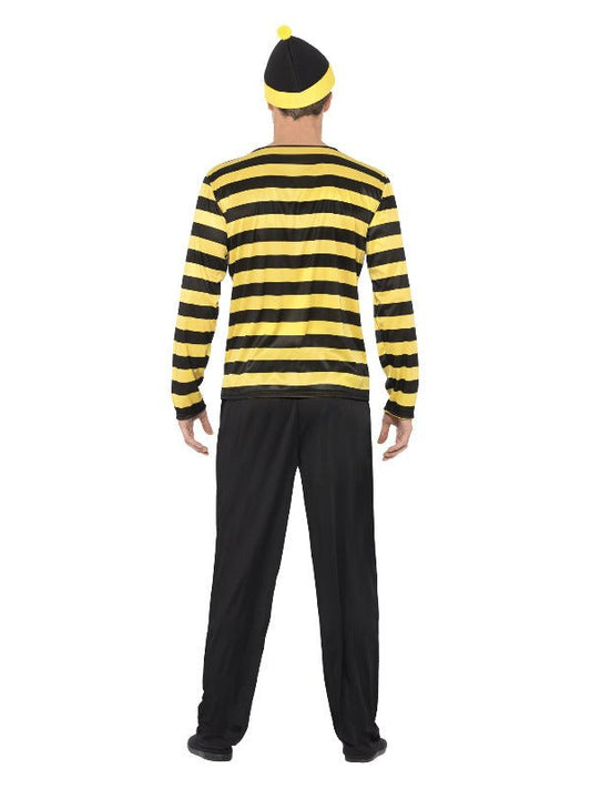 Where's Wally? Odlaw Costume, Black & Yellow - Adult Weekender