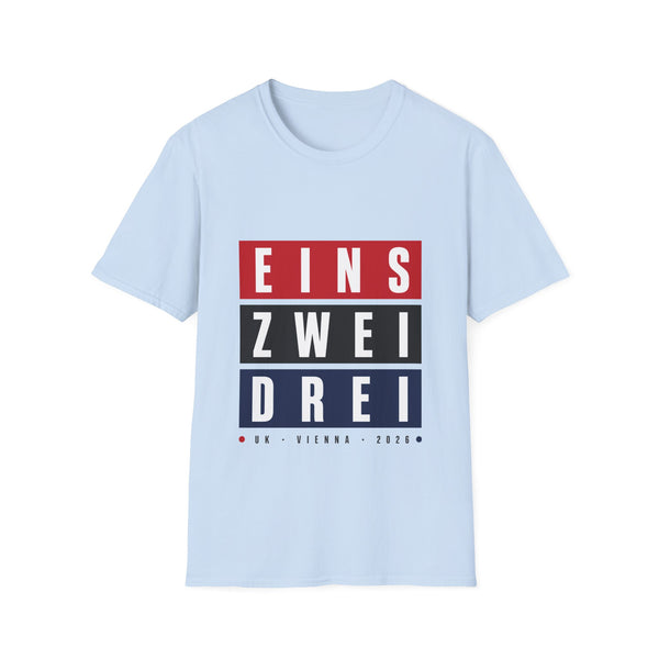 Eins Zwei Drei Graphic T-Shirt — Bold German Number Block Design
