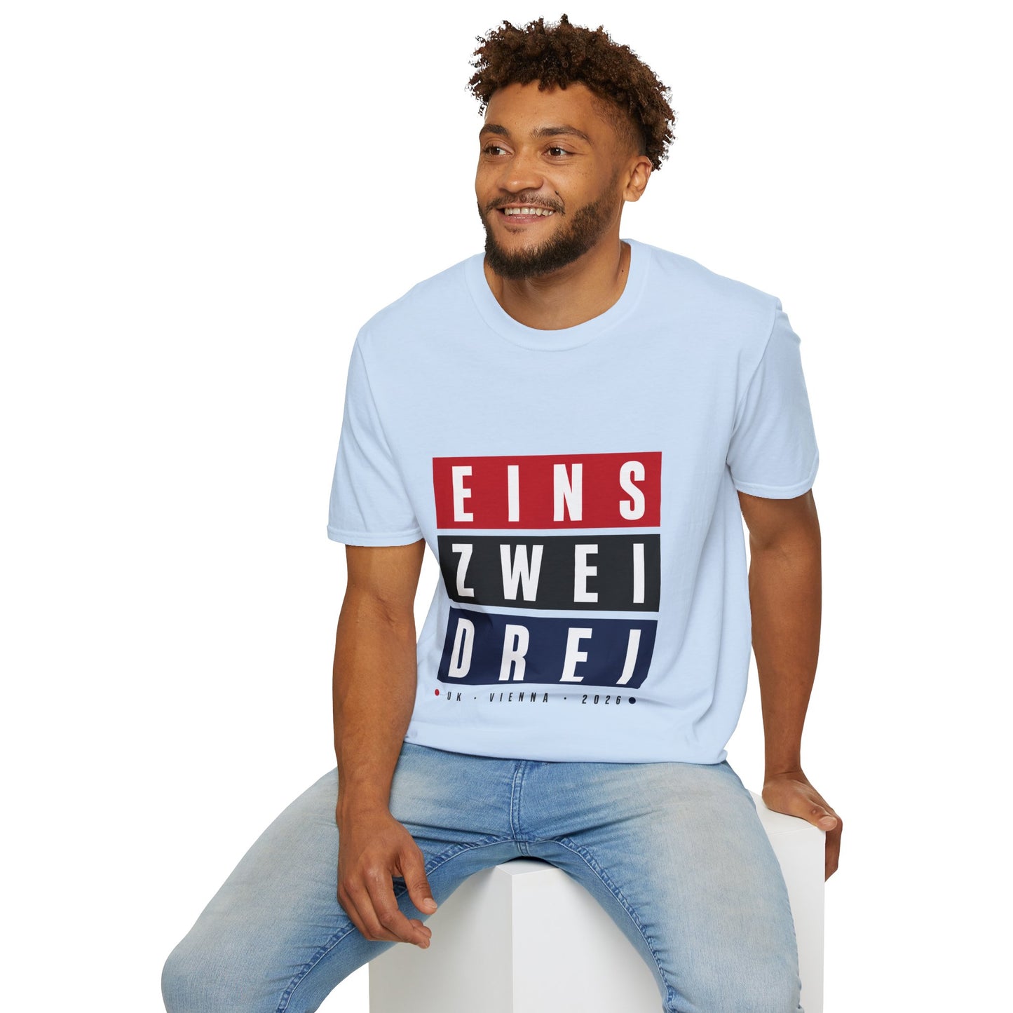 Eins Zwei Drei Graphic T-Shirt — Bold German Number Block Design