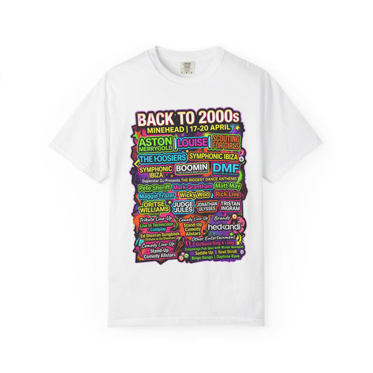 Back to 2000s Lineup Statement T-Shirt — Minehead April 17 2026