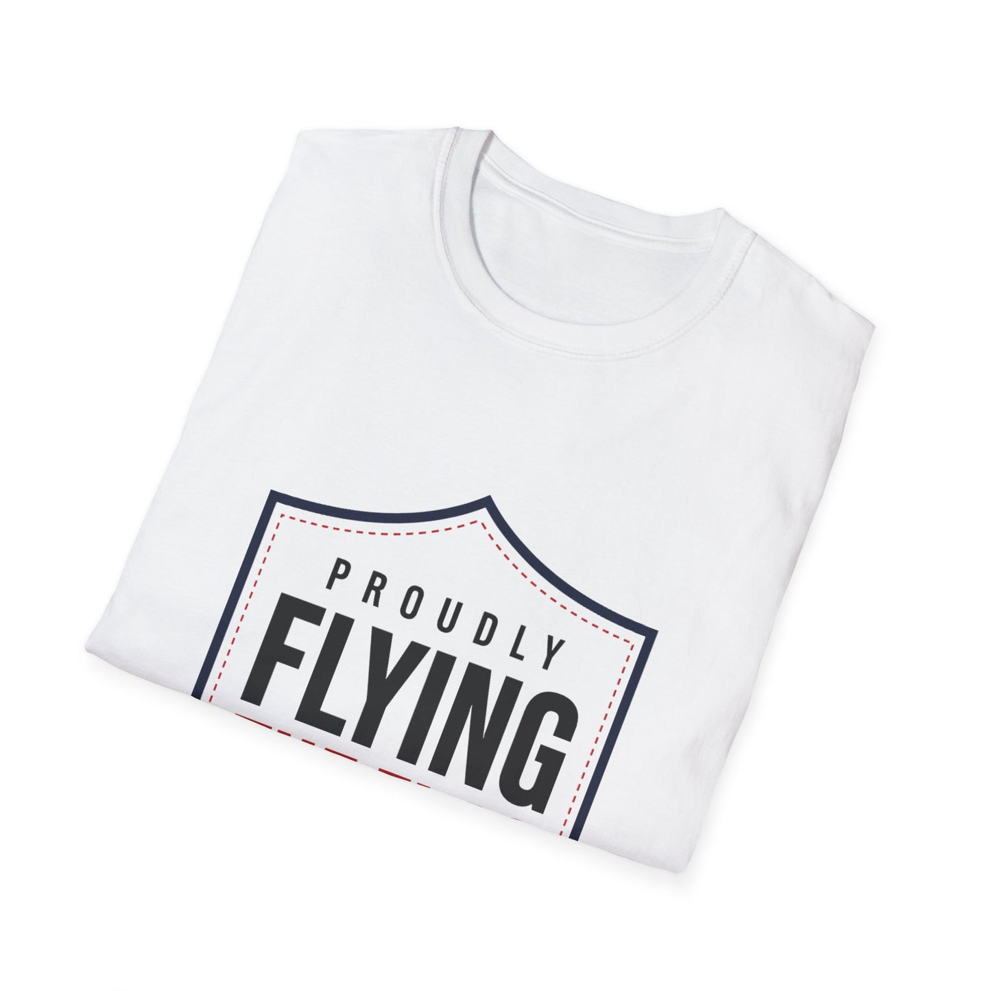 Proudly Flying the Flag T-Shirt — Patriotic Shield Graphic, Vienna 2026
