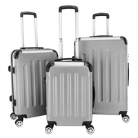3 Pcs Suitcase Lightweight ABS Carry-on Hand Luggage 4 Spinner Wheels Trolley Case Dress Loud